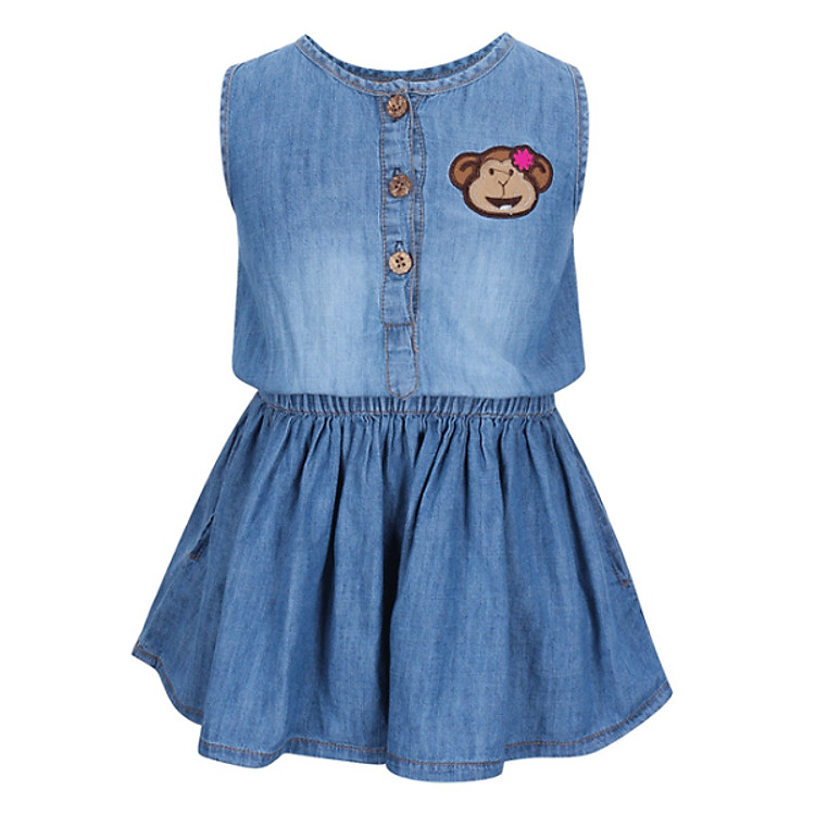 Đầm Jean VTA Kids TE BG51002 – Xanh