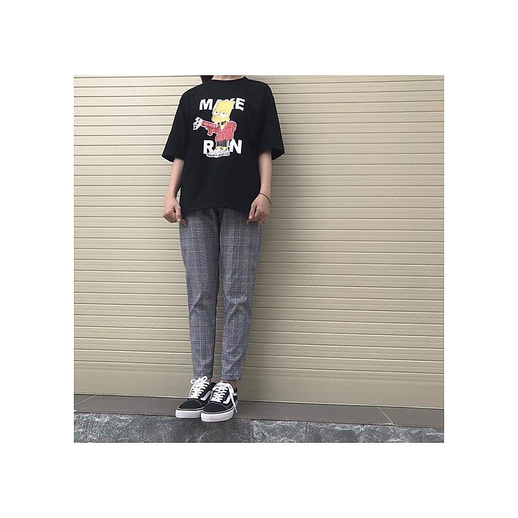 Quần Plaid Pants Caro Xám Trắng / Quần Baggy Ca rô Xanh Đen