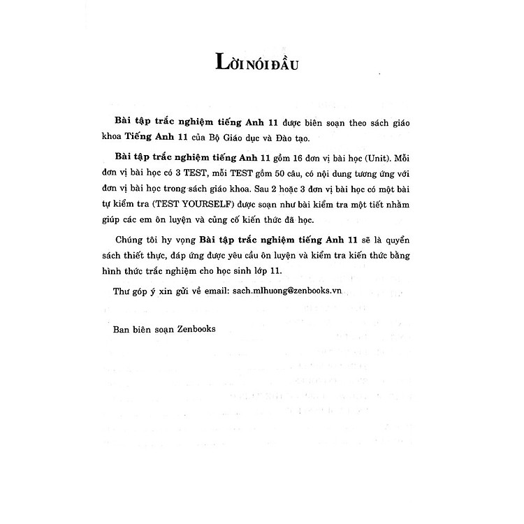 Bài Tập Trắc Nghiệm Tiếng Anh Lớp 11 - Có Đáp Án - Ảnh 2