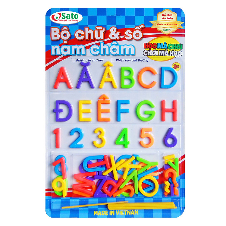 BỘ CHỮ HOA VÀ SỐ NAM CHÂM – CHỮ HOA (SATO 93)