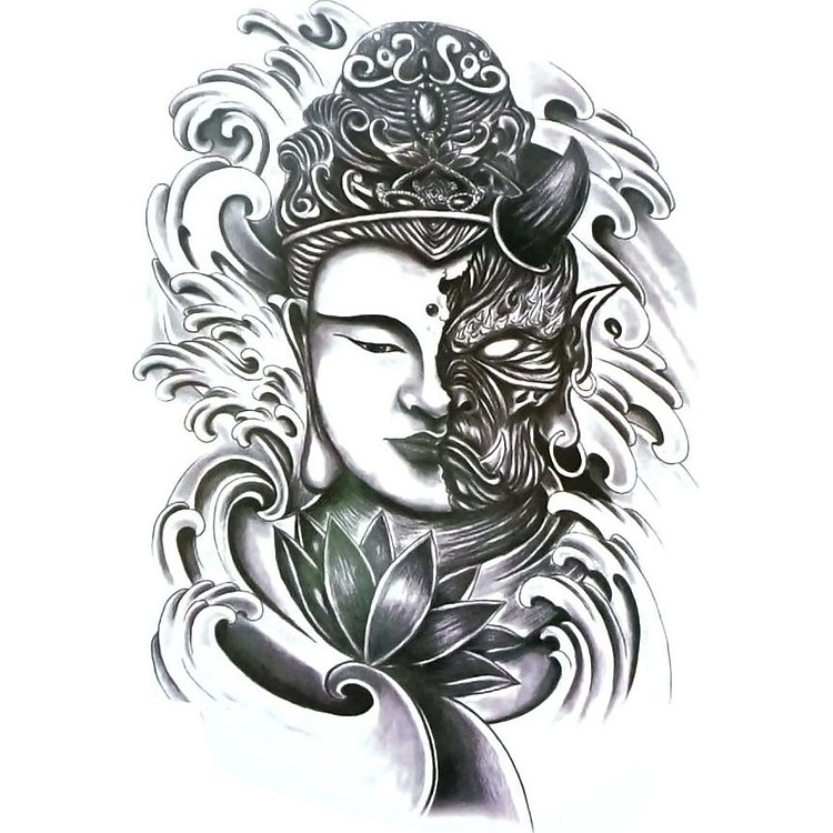 Hình Xăm Dán Phật QSA260