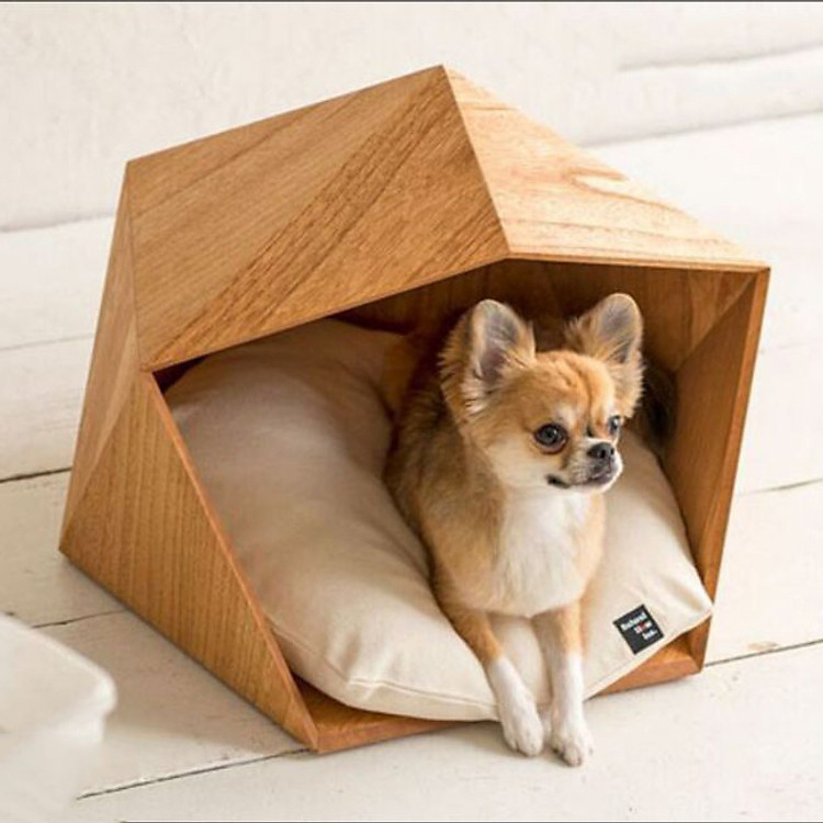 Nhà Gỗ Đa Giác Cho Chó Mèo DH004