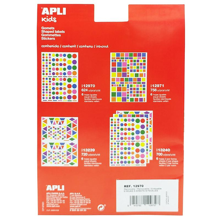 Sticker Vuông Nhiều Màu APLI 12970 - Ảnh 4