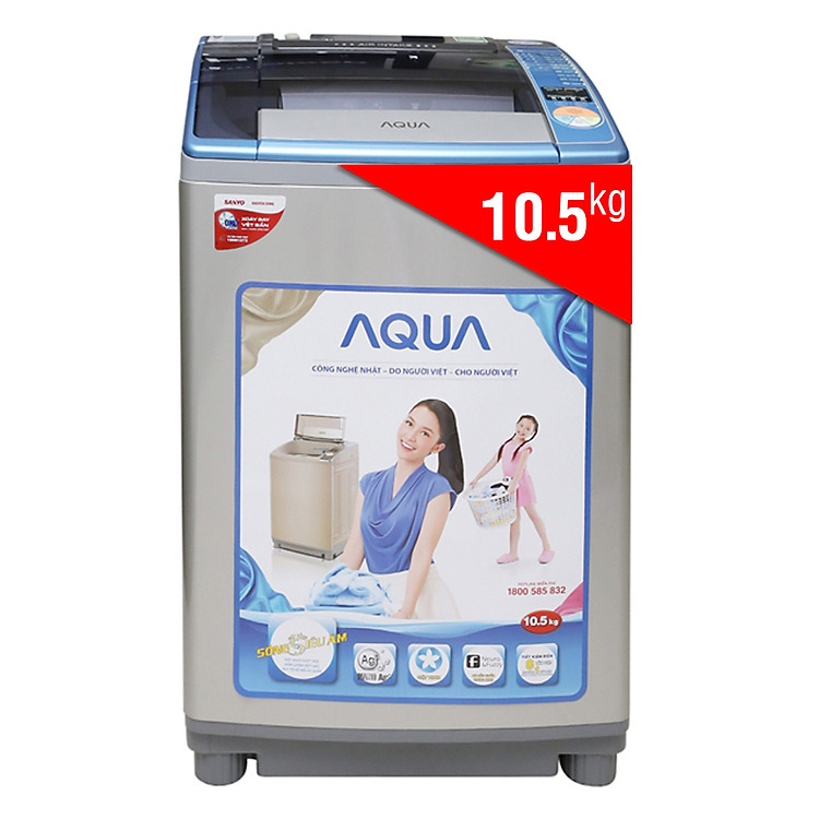 Máy Giặt Cửa Trên AQUA AQW-U105ZT (10.5 Kg) - Hàng Chính Hãng
