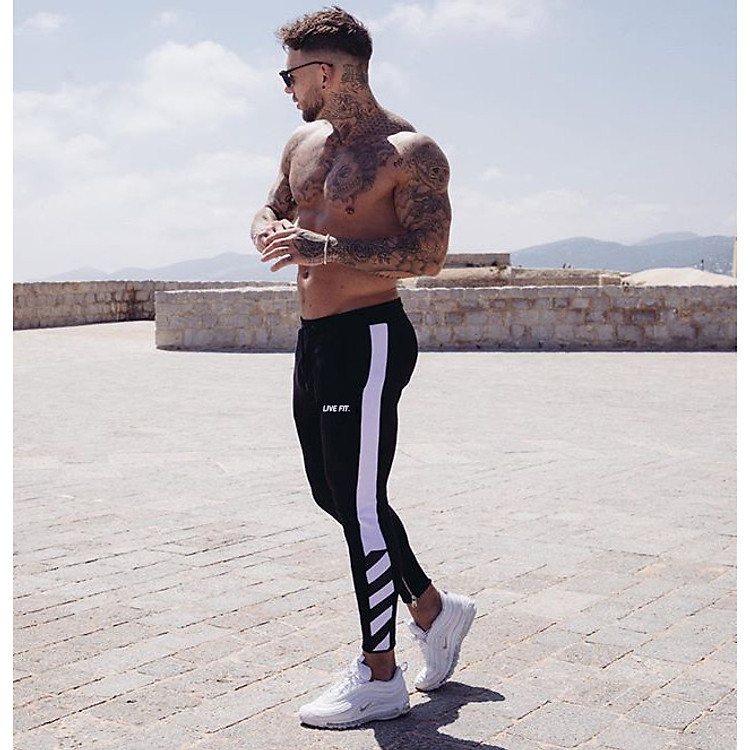 Quần dài tập gym nam, Quần gym nam, Quần jogger thể thao nam - Thích hợp tập gym, chạy bộ, hoặc đi chơi - Quần gym nam dài vải cotton pha polyester chuẩn form (SP064)