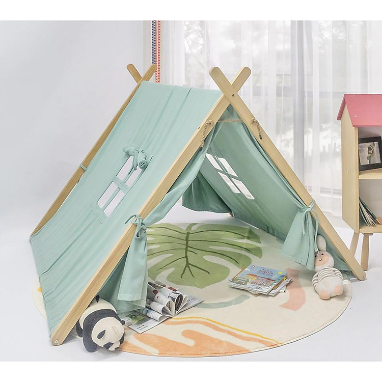 Lều khung gỗ trong nhà cho bé KT: 120x120x145cm