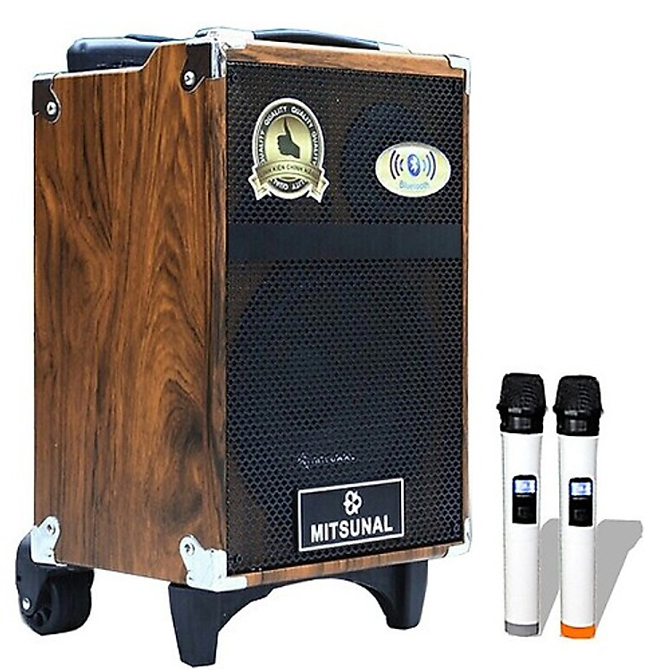 Loa kéo karaoke Mitsunal M8 Vân Gỗ - Hàng chính hãng