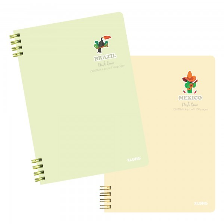 Sổ Dash Caro Lò Xo Kép A5 (120 trang)