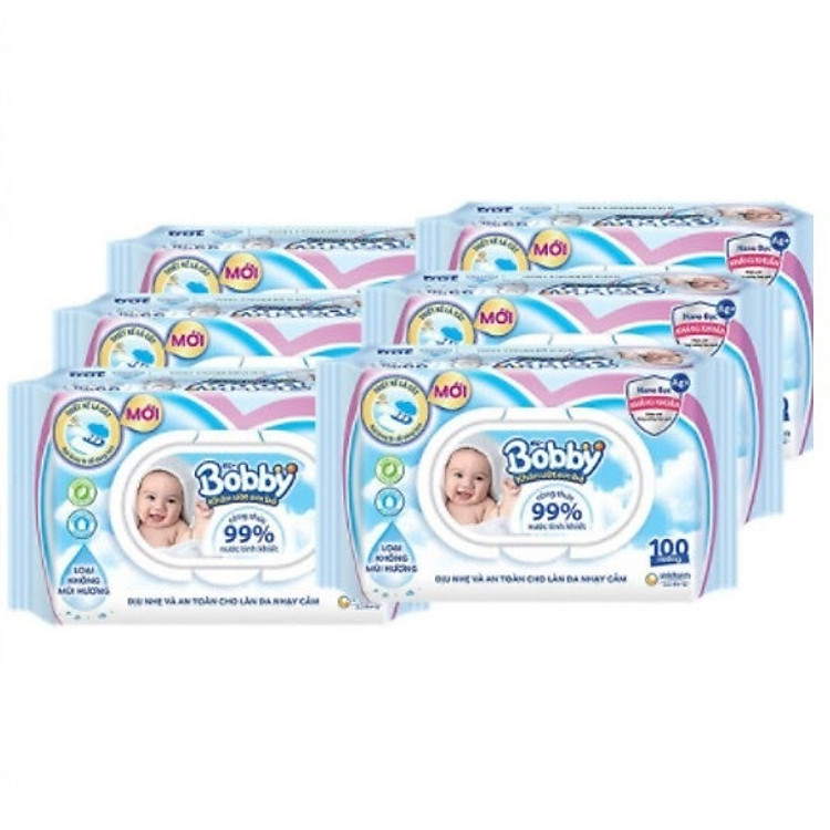 Combo Tiết Kiệm: 6 Gói Khăn Ướt Bobby Tiết kiệm - Hình ảnh 3