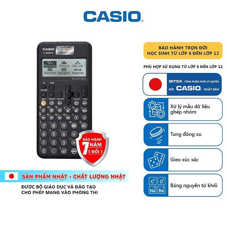 Máy Tính Casio Fx-880BTG (TL) Đen + Bút Bi Pilot BP-1RT - Ảnh 2