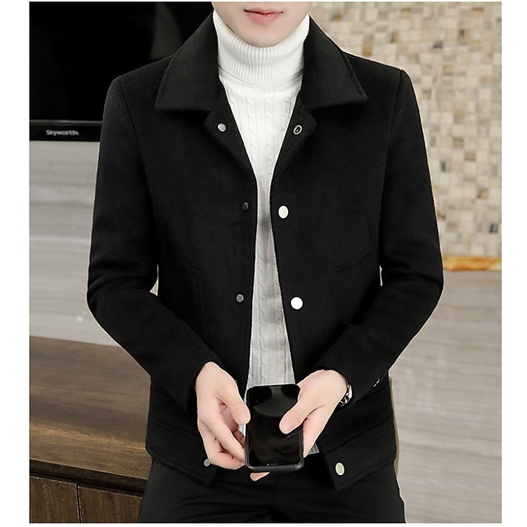 Áo khoác dạ nam dáng ngắn hàn quốc mới NAD107