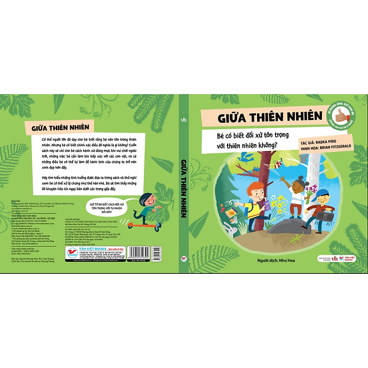 Sách Giữa Thiên Nhiên - Bé Có Biết Đối Xử Tôn Trọng Với Thiên Nhiên Không ?- Kỹ Năng Ứng Xử Cho Bé- Dành Cho Bé Từ 3 Tuổi