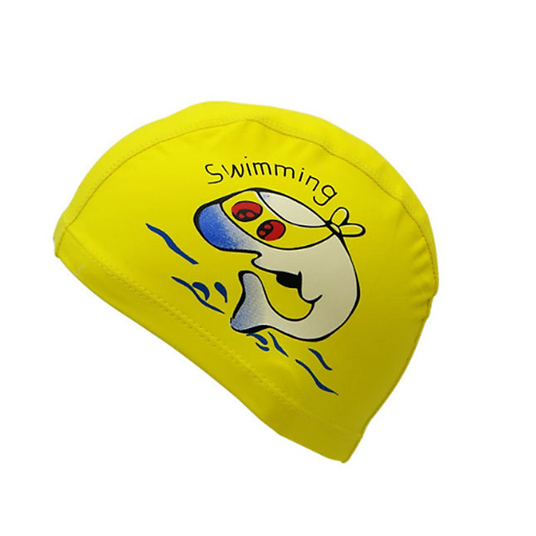Nón bơi trẻ em bằng vải PU chống thắm nước , mềm mại với da đầu Yesure hình cá heo ngộ nghĩnh