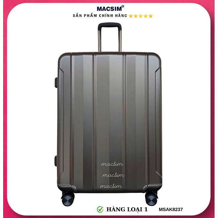 Vali cao cấp Macsim Aksen hàng loại 1 MSAK8237 cỡ 28 inch-màu ghi xám