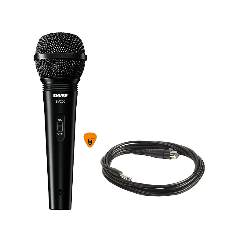 Mic Shure SV200 Có Dây Cầm Tay Hàng Chính Hãng USA Vocal Microphone Karaoke Micro SV200-Q-X - Kèm Móng Gẩy DreamMaker