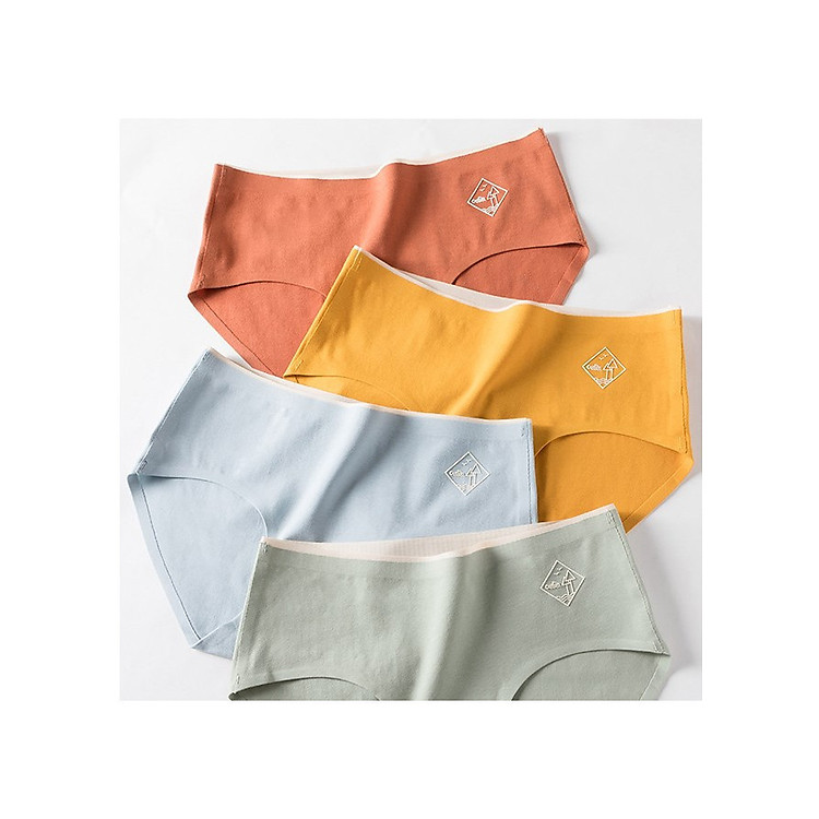Hộp 4 quần lót nữ y tế kháng khuẩn cotton cao cấp không đường may chống hằn chống viêm nhiễm