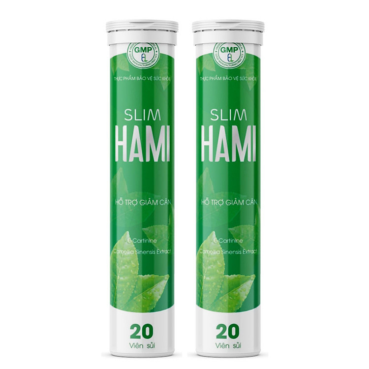 Viên Sủi Hỗ trợ Giảm Cân Slim Hami - Combo 2 Lọ x 20 Viên