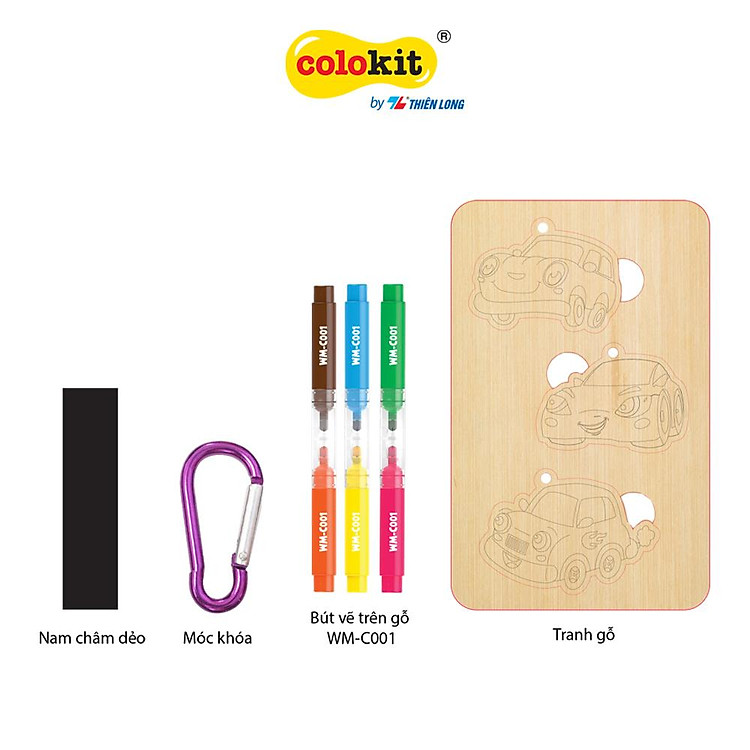 Bộ Tranh Gỗ Tô Màu Phương Tiện Giao Thông Thiên Long Colokit KIT-C032 - Ảnh 2