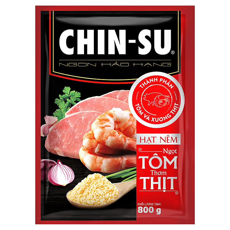 Hạt Nêm CHIN-SU Ngọt Tôm Thơm Thịt (Gói 900g)