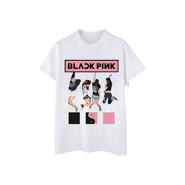 Áo T-shirt Black Pink in hình JENNIE JISOO LISA ROSE