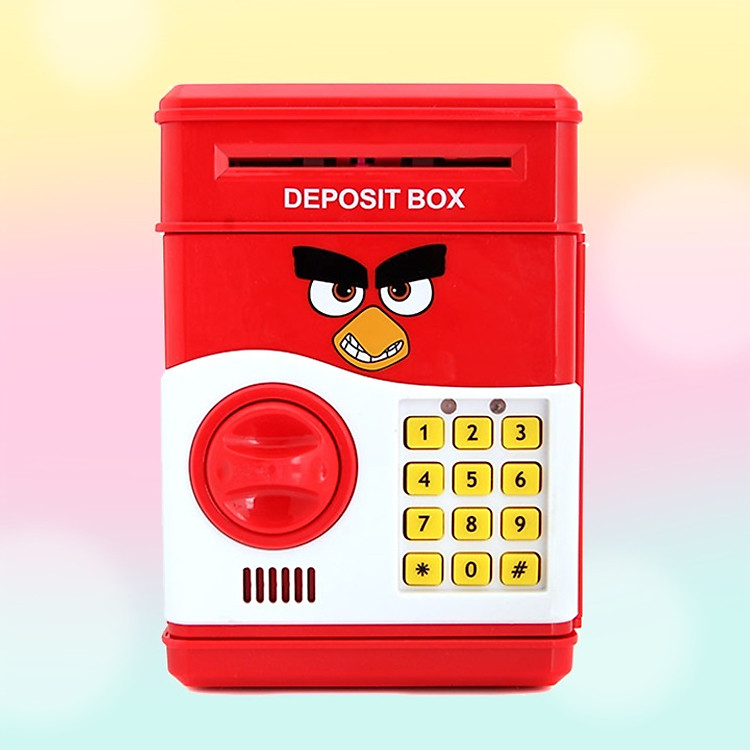Két Sắt Mini Đựng Tiền Thông Minh Mở Bằng Mật Mã Hình Angry Bird