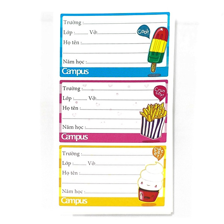 Nhãn Vở NT-FOD-18 (6 tờ/xấp)