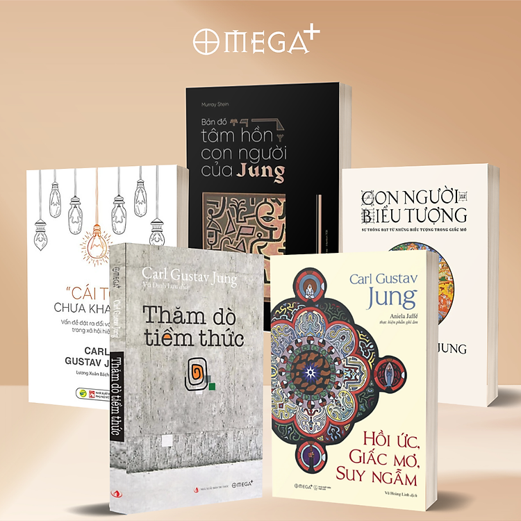 Bộ Sách Kinh Điển Khai Phá Nội Tâm Cùng Carl Jung: Con Người Và Biểu Tượng (Bìa Cứng) + Bản Đồ Tâm Hồn Con Người Của Jung + Hồi Ức, Giấc Mơ, Suy Ngẫm (Bìa Mềm)+ Cái Tôi Chưa Khai Phá + Thăm Dò Tiềm Thức