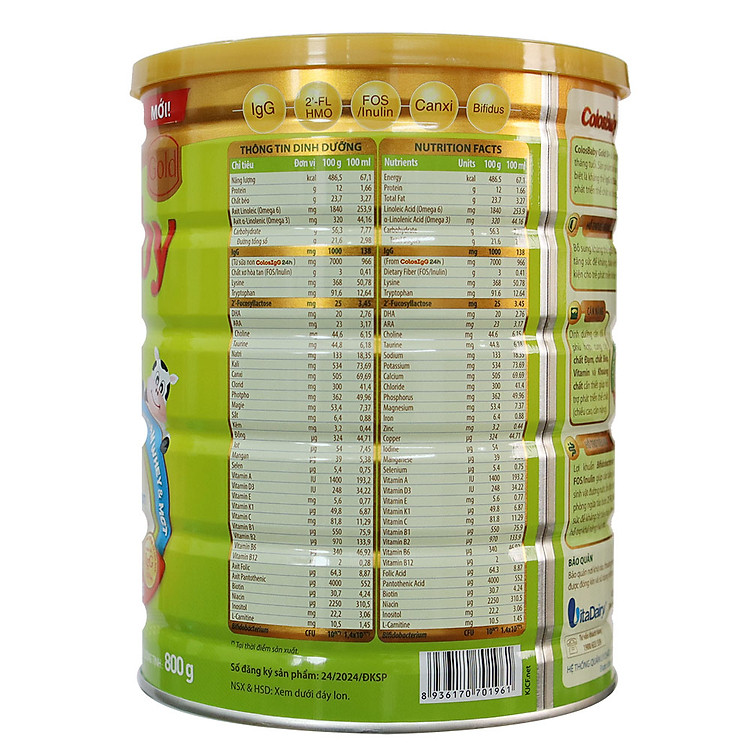 Nơi mua Sữa công thức ColosBaby Gold 0+ 800G Chất lượng Giá rẻ - Hình ảnh 2