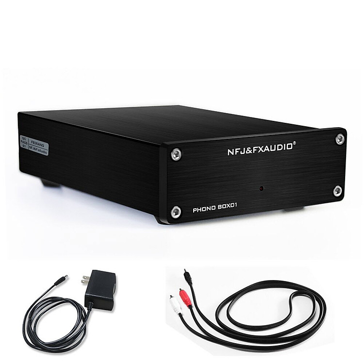 Bộ tiền khuếch đại FX-Audio BOX01 Phono Preamp RCA Input Output MM Phonograph Preamplifier for Turntable DC 12V Low Noise Pre-amp for Home Audio Stereo Recorder Player - Hàng Chính Hãng