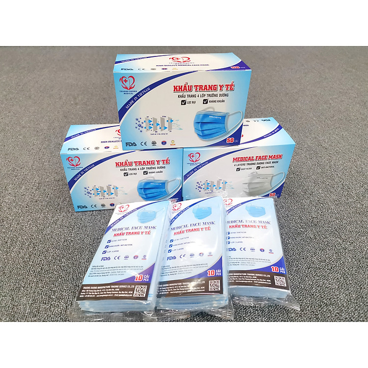 Khẩu trang y tế 4 lớp Trường Dương