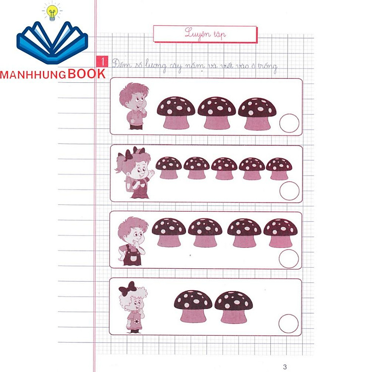 Vở Ô Li Bài Tập Toán Lớp 1 - Quyển 1 (Bám Sát SGK Kết Nối Tri Thức Với Cuộc Sống) - Ảnh 3