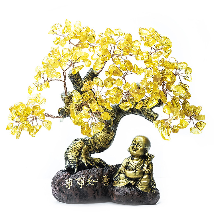 Cây Tài Lộc - Cây Đá phong thủy Thạch Anh tự nhiên Vạn Sự Như Ý VietGemstones