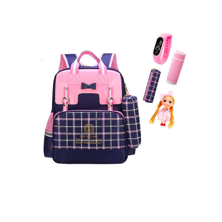 Balo học sinh cho bé gái - balo học sinh tiểu học - balo chống gù - balo chống thấm cao cấp