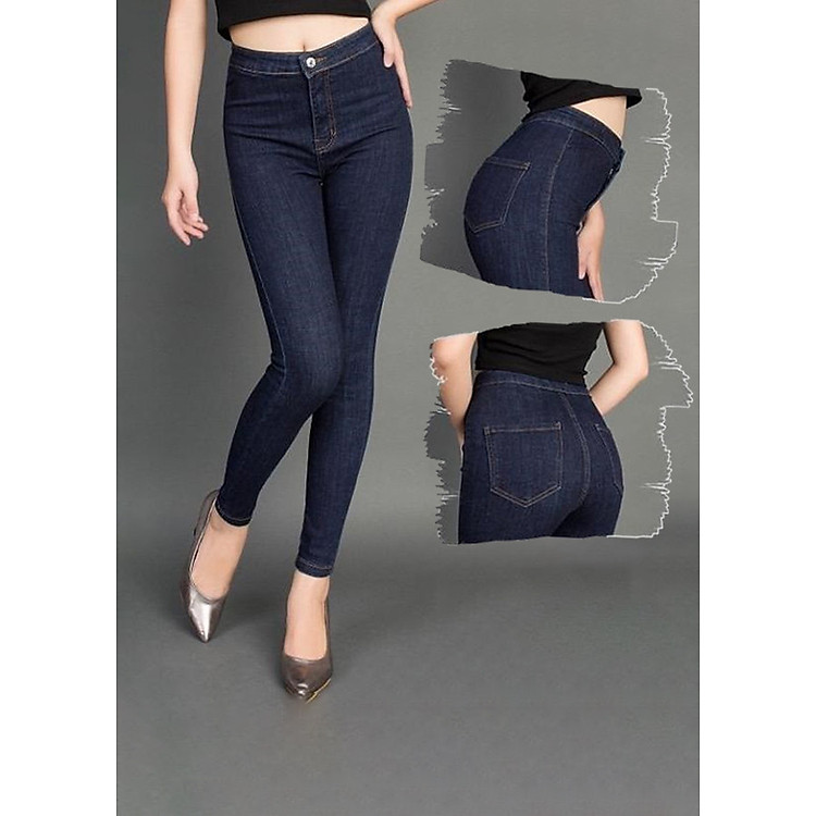 Quần Bò Nữ Lưng Cao Body