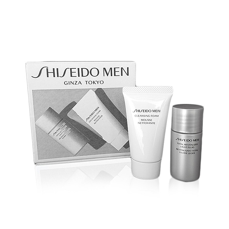 Bộ sản phẩm làm sạch, dưỡng ẩm và chống lão hóa cho nam Shiseido Men Skin Revitalizer Set