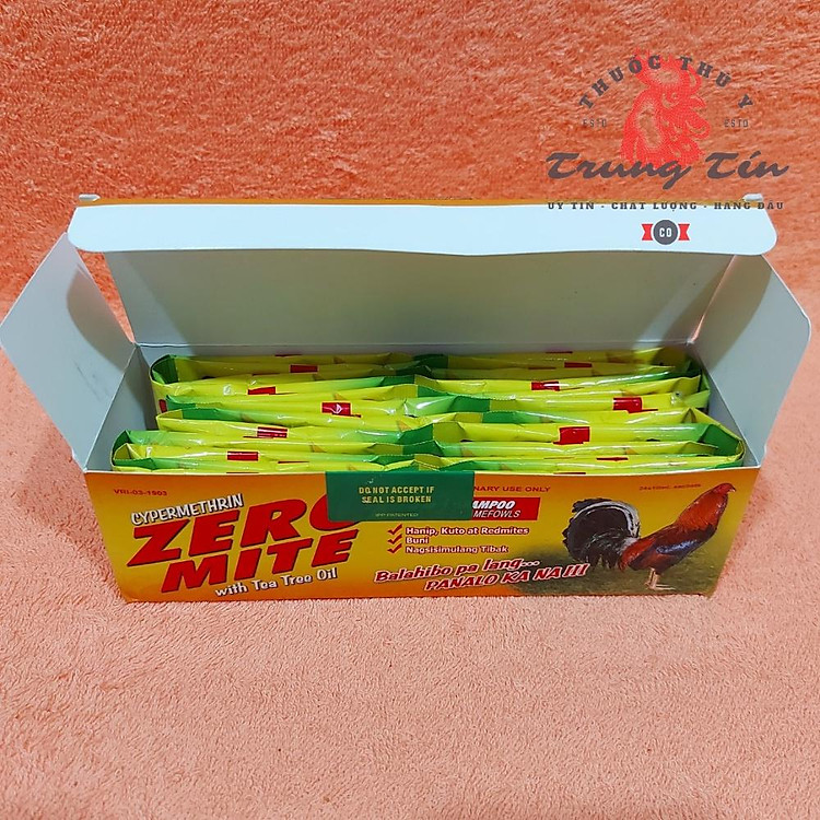 1 HỘP / 24 GÓI - zero mite (xà bông tắm gà Philippines)