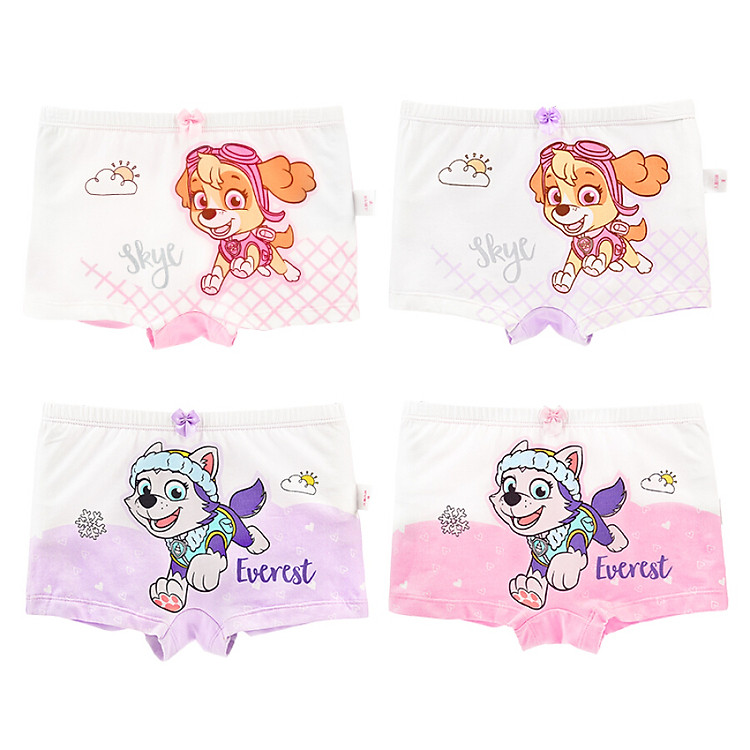 Wang Wang team outstanding PAW PATROL children's underwear female baby shorts child breathable cotton four-corner boxer pants 4 loaded PA317 100 suitable for height 85-95cm