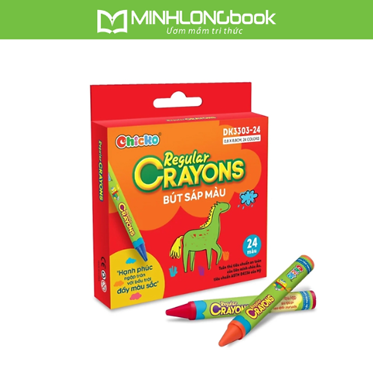 Bút Sáp Màu Chicko Regular Crayons (24 màu)