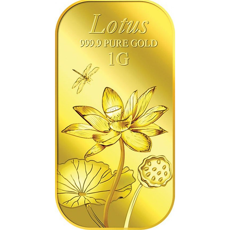 Miếng vàng hình hoa sen PUREGOLD 1G - Vàng nhập khẩu Singapore