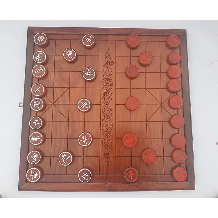 Mua tại Tiki: Cờ tướng gỗ gõ tự nhiên 50x52cm Chính hãng Tiết kiệm