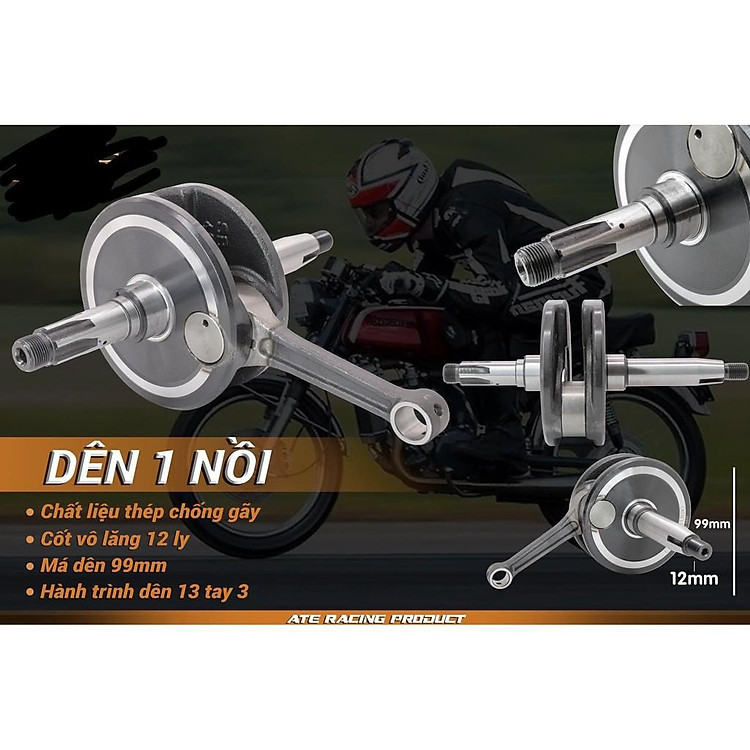 Dên Đôn 13Tay3 dành cho xe Wave, Dream, Cub, 67, CL, Elegant 50cc,..