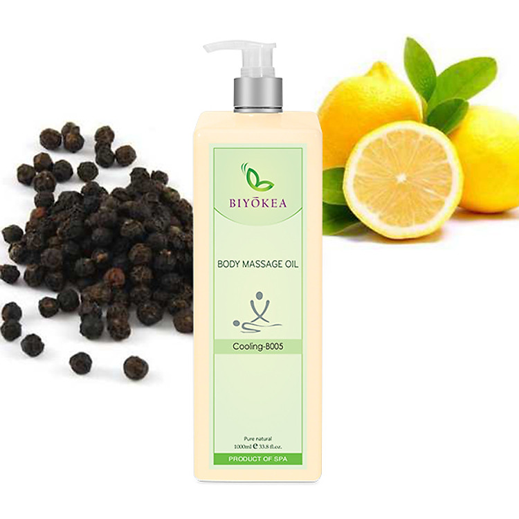 Dầu Massage Body Biyokea - Cooling B005 (Làm mát) - 1000ml