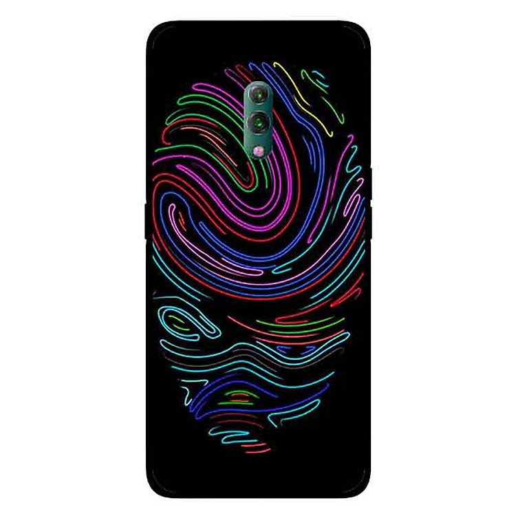 Ốp Lưng in cho Oppo K3 Mẫu Vân Tay Neon - Hàng Chính Hãng