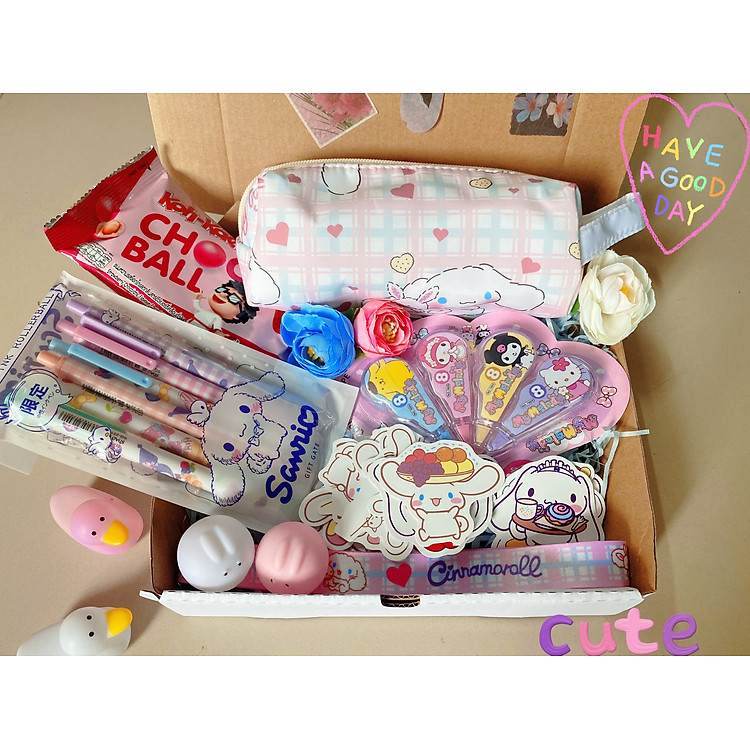 Set quà tặng chủ đề Sanrio Kuromi Cinnamoroll cho bạn gái,người thương các dịp kỷ niệm,sinh nhật