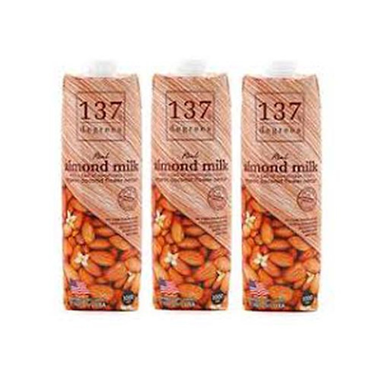 Combo 3 hộp sữa hạnh nhân nguyên chất 1L 137 Degrees Thái Lan