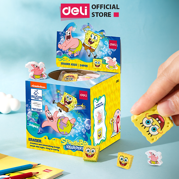 Gôm Tẩy SpongeBob Deli (2 chiếc) - Ảnh 7
