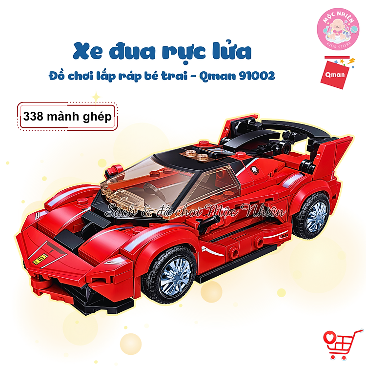 Mua tại MyKingdom: Đồ Chơi Xếp Hình Qman 91002 - Xe Đua - Ngập tràn khuyến mãi