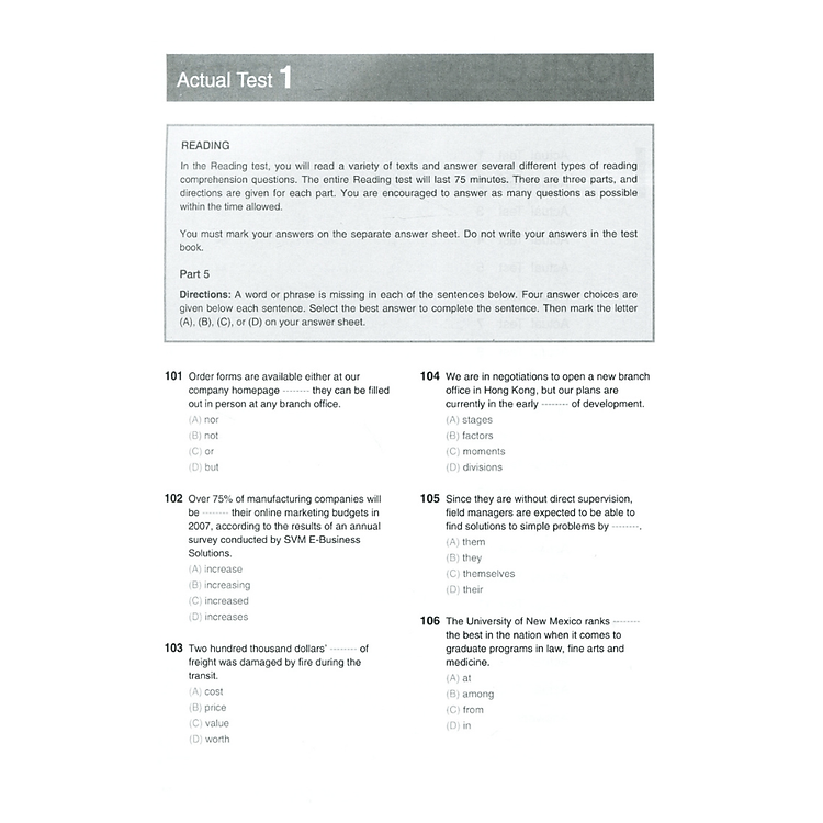 New TOEIC Actual Test Part 5,6 - Ảnh 3