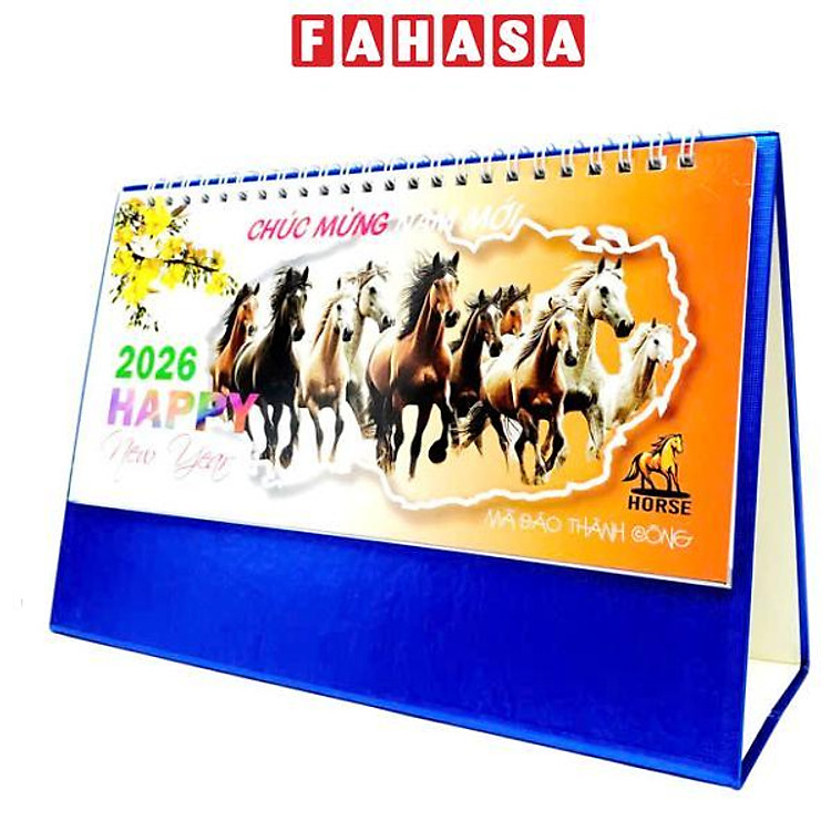 Lịch Bàn Chữ A 2026 - Mã Đáo Thành Công - Văn Khoa