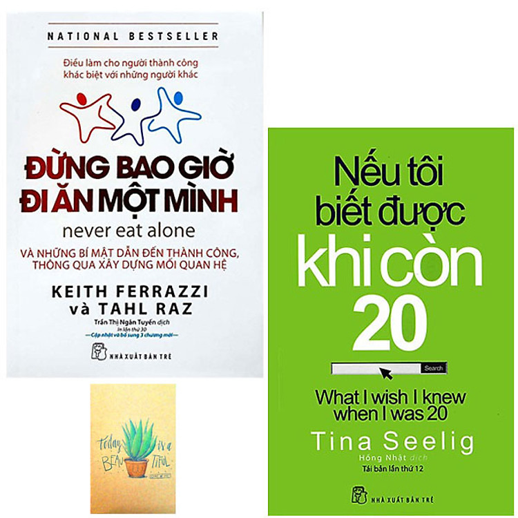 Combo Đừng Bao Giờ Đi Ăn Một Mình và Nếu Tôi Biết Được Khi Còn 20 ( Tặng Kèm Sổ Tay )